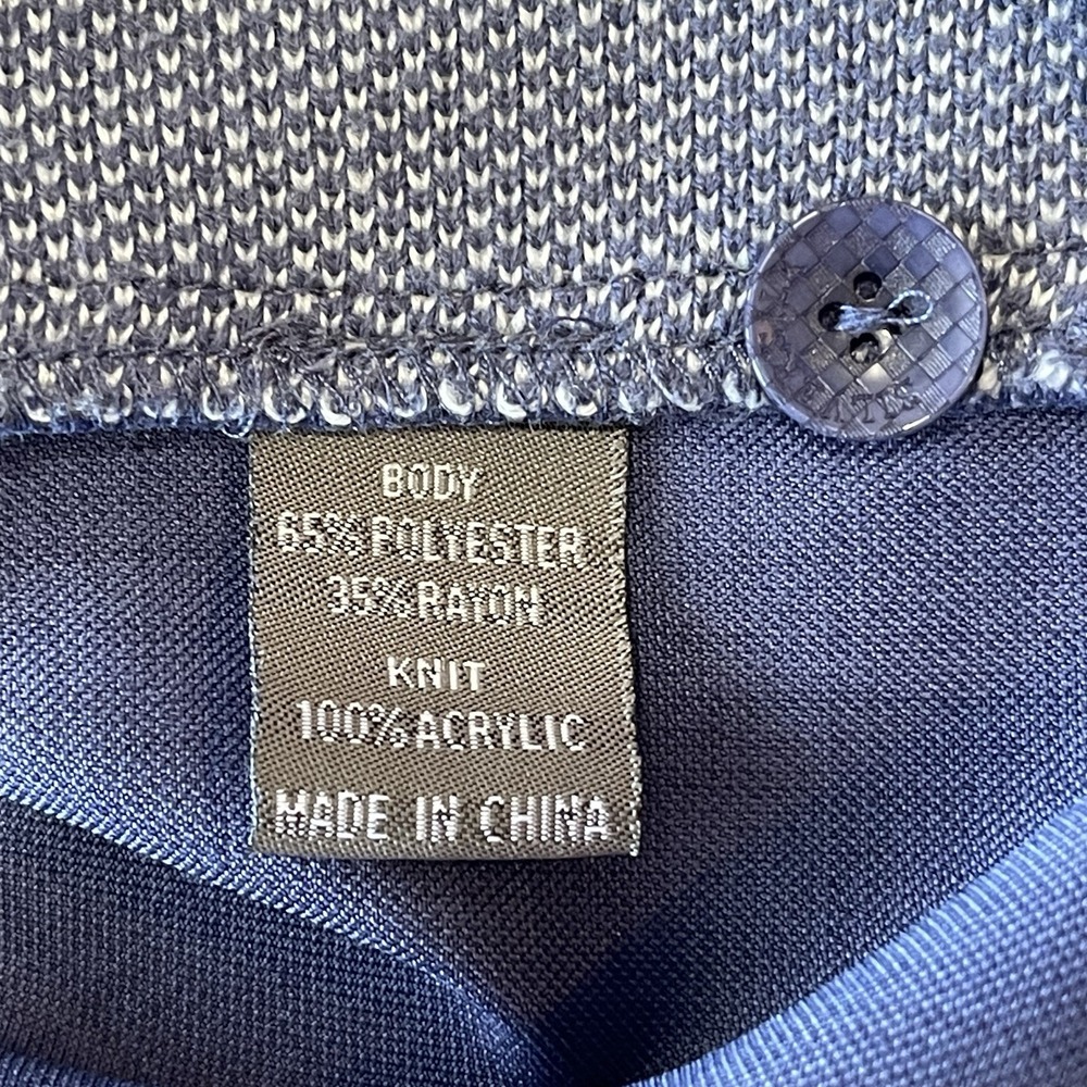 SilverSilk Short Sleeve Men's Size L Blue Textured Panels Button Up Summer Shirt - Picture 7 of 9